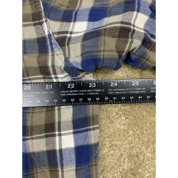 Wrangler Pearl Snap Men’s XL Blue Brown Plaid Long Sleeve 100% Cotton 751 - Picture 7 of 8
